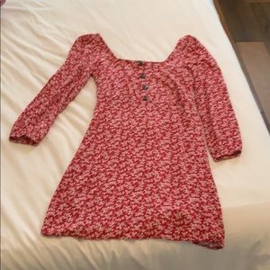 white and red floral sundress